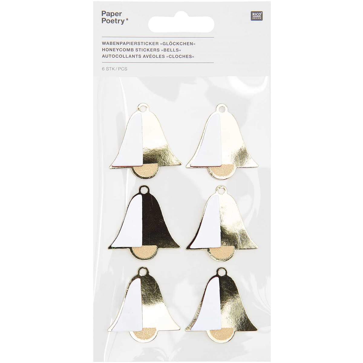 Honingraat papier stickers - Klokken